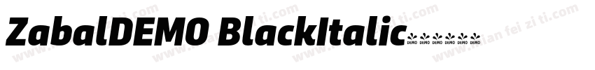 ZabalDEMO BlackItalic字体转换